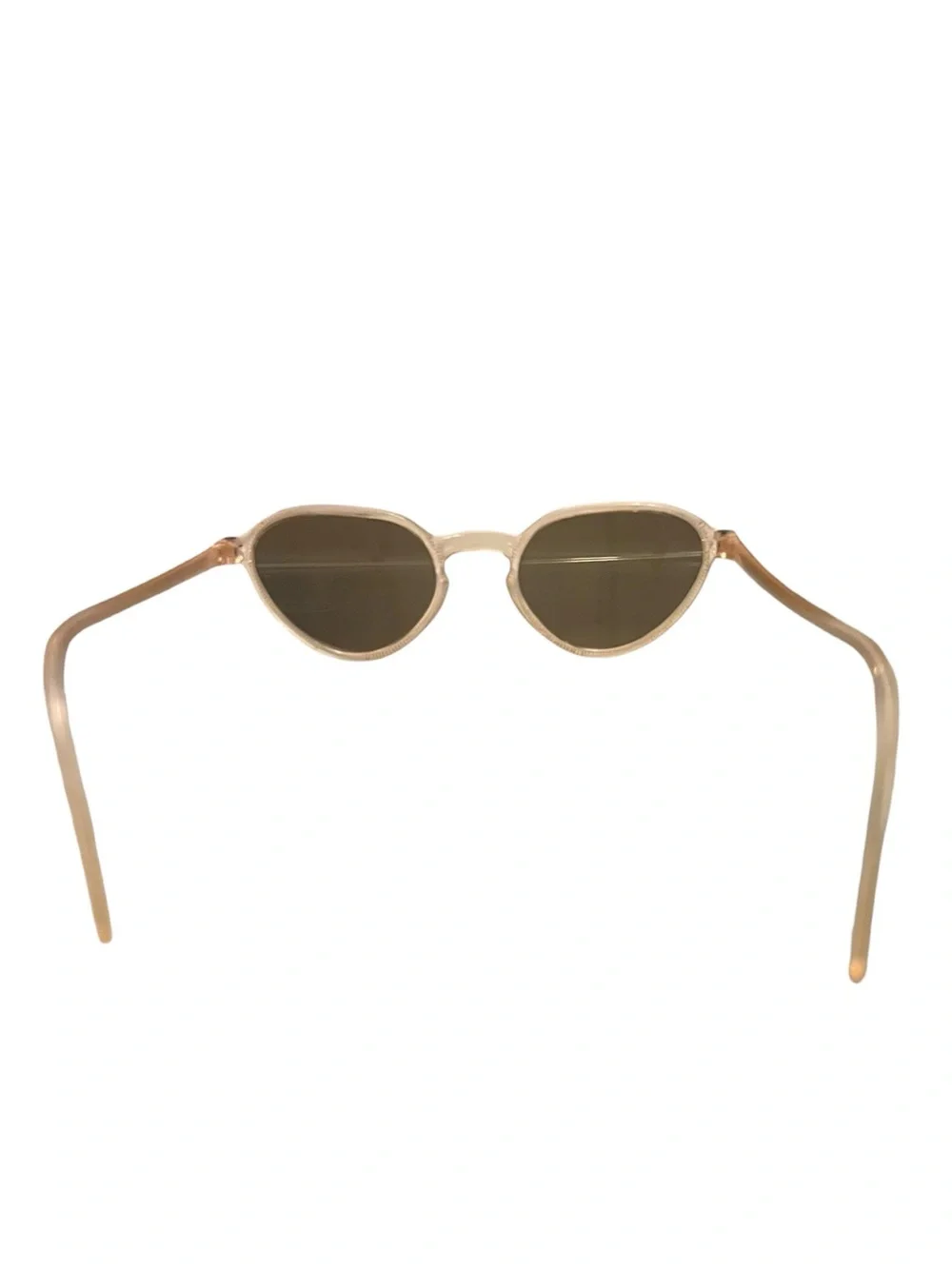 Vintage 1950s 60s Kids Clear Lucite Round Sunglasses Mid Century